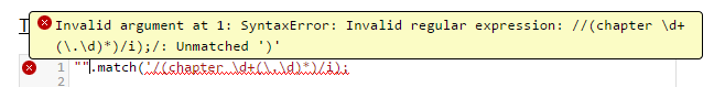 CodeMirror & Invalid RegExp